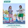 imageGotrax K03 Kick Scooter for Kids 5quot LED RGB Lighted Wheels 46 Lbs Lightweight and OneClick Detachable Design Height Adjustable Handlebars AntiSlip Deck and Max Load 110 Lbs for BoyampampGirl Age 3Blue