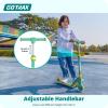 imageGotrax K03 Kick Scooter for Kids 5quot LED RGB Lighted Wheels 46 Lbs Lightweight and OneClick Detachable Design Height Adjustable Handlebars AntiSlip Deck and Max Load 110 Lbs for BoyampampGirl Age 3Green