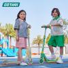 imageGotrax K03 Kick Scooter for Kids 5quot LED RGB Lighted Wheels 46 Lbs Lightweight and OneClick Detachable Design Height Adjustable Handlebars AntiSlip Deck and Max Load 110 Lbs for BoyampampGirl Age 3Green