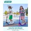 imageGotrax K03 Kick Scooter for Kids 5quot LED RGB Lighted Wheels 46 Lbs Lightweight and OneClick Detachable Design Height Adjustable Handlebars AntiSlip Deck and Max Load 110 Lbs for BoyampampGirl Age 3Purple