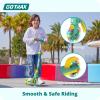 imageGotrax K03 Kick Scooter for Kids 5quot LED RGB Lighted Wheels 46 Lbs Lightweight and OneClick Detachable Design Height Adjustable Handlebars AntiSlip Deck and Max Load 110 Lbs for BoyampampGirl Age 3Green