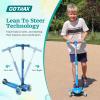 imageGotrax KS1 Kids Kick Scooter LED Lighted Wheels and 3 Adjustable Height Handlebars LeantoSteer ampamp Widen AntiSlip Deck 3 Wheel Scooter for Boys ampamp Girls Ages 28 and up to 110 LbsSky Blue