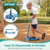 imageGotrax KS1 Kids Kick Scooter LED Lighted Wheels and 3 Adjustable Height Handlebars LeantoSteer ampamp Widen AntiSlip Deck 3 Wheel Scooter for Boys ampamp Girls Ages 28 and up to 110 LbsBlue
