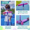 imageGotrax KS1 Kids Kick Scooter LED Lighted Wheels and 3 Adjustable Height Handlebars LeantoSteer ampamp Widen AntiSlip Deck 3 Wheel Scooter for Boys ampamp Girls Ages 28 and up to 110 LbsDarkViolet