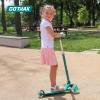 imageGotrax KS1 Kids Kick Scooter LED Lighted Wheels and 3 Adjustable Height Handlebars LeantoSteer ampamp Widen AntiSlip Deck 3 Wheel Scooter for Boys ampamp Girls Ages 28 and up to 110 LbsGreen