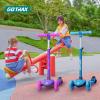 imageGotrax KS1 Kids Kick Scooter LED Lighted Wheels and 3 Adjustable Height Handlebars LeantoSteer ampamp Widen AntiSlip Deck 3 Wheel Scooter for Boys ampamp Girls Ages 28 and up to 110 LbsDarkViolet