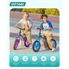 imageGotrax KS12 Balance Bike for 25 12quot Toddlers Push Bike with LED Light Adjustable Soft Seat ampamp Handlebar FlatFree Tires ampamp Easy Assembly Kids Bicycle Lightweight ampamp No Pedal Gift for Boys GirlsBlue