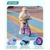 imageGotrax KS12 Balance Bike for 25 12quot Toddlers Push Bike with LED Light Adjustable Soft Seat ampamp Handlebar FlatFree Tires ampamp Easy Assembly Kids Bicycle Lightweight ampamp No Pedal Gift for Boys GirlsBlue