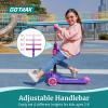 imageGotrax KS3 Pro Folding Kick Scooter for Kids One Key Removable Seat ampamp 3 Extra Wide PU LightUp Wheels and AntiSlip Deck Adjustable Height Handlebar and LeantoSteer Scooter for Children Aged 28Purple