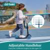 imageGotrax KS3 Pro Folding Kick Scooter for Kids One Key Removable Seat ampamp 3 Extra Wide PU LightUp Wheels and AntiSlip Deck Adjustable Height Handlebar and LeantoSteer Scooter for Children Aged 28Blue