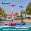 imageGotrax KS3 Pro Folding Kick Scooter for Kids One Key Removable Seat ampamp 3 Extra Wide PU LightUp Wheels and AntiSlip Deck Adjustable Height Handlebar and LeantoSteer Scooter for Children Aged 28Pink