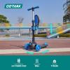 imageGotrax KS3 Pro Folding Kick Scooter for Kids One Key Removable Seat ampamp 3 Extra Wide PU LightUp Wheels and AntiSlip Deck Adjustable Height Handlebar and LeantoSteer Scooter for Children Aged 28Blue