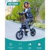imageGotrax Nano 14quot Electric Bike Max Range 25MilesPedalAssistampampMax Speed 155Mph 350W Folding EBike with Removable Battery Adjustable Seat ampamp Dual Mudguards Commuter Electric Bicycle for Ages 1314 350w White