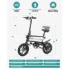imageGotrax Nano 14quot Electric Bike Max Range 25MilesPedalAssistampampMax Speed 155Mph 350W Folding EBike with Removable Battery Adjustable Seat ampamp Dual Mudguards Commuter Electric Bicycle for Ages 1314 350w White