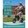 imageGotrax Nano 14quot Electric Bike Max Range 25MilesPedalAssistampampMax Speed 155Mph 350W Folding EBike with Removable Battery Adjustable Seat ampamp Dual Mudguards Commuter Electric Bicycle for Ages 1314 350w White