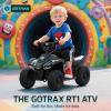 imageGotrax RT1 Ride on Toys for Toddlers 153 Safe 12V Leadacid Battery up to 80 Minutes ForwardReverse 2 Gears Max 15MPH Speedampamp8quot Big Tire Electric Vehicle ATV Car Best Gift for Age153 Boy GirlBlack