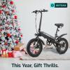 imageGotrax S3 Electric Bike 16x30 Fat Tire Electric Bicycle Adults 750W Peak Motor Max Range 25 Miles Up to 20 Mph Removable Battery Adjustable Seat Folding Electric Bike for AdultsTeens 13S3 Black 500w