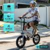 imageGotrax S3 Electric Bike 16x30 Fat Tire Electric Bicycle Adults 750W Peak Motor Max Range 25 Miles Up to 20 Mph Removable Battery Adjustable Seat Folding Electric Bike for AdultsTeens 13S3 White 500w