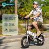imageGotrax S3 Electric Bike 16x30 Fat Tire Electric Bicycle Adults 750W Peak Motor Max Range 25 Miles Up to 20 Mph Removable Battery Adjustable Seat Folding Electric Bike for AdultsTeens 13S3 White 500w