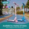 imageGotrax Scout Pro Electric Scooter for Kids Max 3 Mile Range 6 Mph Speed by 80W Motor and Thumb Throttle 5quot Solid Wheels with Flash Wheel ampamp Deck Lights Max 110 Lbs Load for Boy ampamp Girl Ages 47Pink