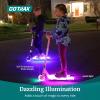imageGotrax Scout Pro Electric Scooter for Kids Max 3 Mile Range 6 Mph Speed by 80W Motor and Thumb Throttle 5quot Solid Wheels with Flash Wheel ampamp Deck Lights Max 110 Lbs Load for Boy ampamp Girl Ages 47Black