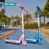 imageGotrax Scout Pro Electric Scooter for Kids Max 3 Mile Range 6 Mph Speed by 80W Motor and Thumb Throttle 5quot Solid Wheels with Flash Wheel ampamp Deck Lights Max 110 Lbs Load for Boy ampamp Girl Ages 47Blue