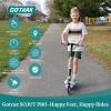 imageGotrax Scout Pro Electric Scooter for Kids Max 3 Mile Range 6 Mph Speed by 80W Motor and Thumb Throttle 5quot Solid Wheels with Flash Wheel ampamp Deck Lights Max 110 Lbs Load for Boy ampamp Girl Ages 47Black