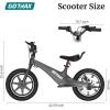 imageGotrax V14 Electric Balance Bike for Kids Max 155 Miles and 12 mph Speed 14quot Tires36V 250W Kids Balance Bike with Adjustable Seat Electric Bike for Kid Ages 57 Years Old