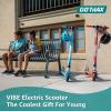 imageGotrax Vibe Electric Kick Scooter 65quot Foldable Commuting Scooter for Kids 815 12 MPH ampamp 7 Miles Range E Kick Scooters for Kids Teens Boys and Girls Teal