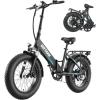 imageGotrax 20quot Folding Electric Bike with 55 Miles Pedalassist1 by 48V Battery 20Mph Power by 500W Smart LCD Display and 5 PedalAssist Levels 7SpeedampampFront Shock Absorber for OffRoad BicycleR2 Black 55miles