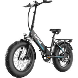 imageGotrax 20quot Folding Electric Bike with 55 Miles Pedalassist1 by 48V Battery 20Mph Power by 500W Smart LCD Display and 5 PedalAssist Levels 7SpeedampampFront Shock Absorber for OffRoad BicycleR3 70miles Black