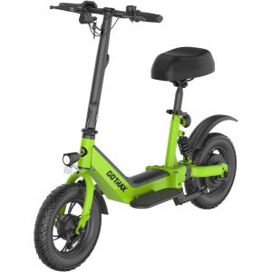 imageGotrax A5 Electric Scooter wSeat for 13 12quot Pneumatic Tire Max 155 Miles ampamp155 Mph Power by 400W Motor Dual Rear Shock Absorber ampampDual Brake Comfortable Wider Seat ampamp Carry Basket ampamp Hook White350W 95Miles Green