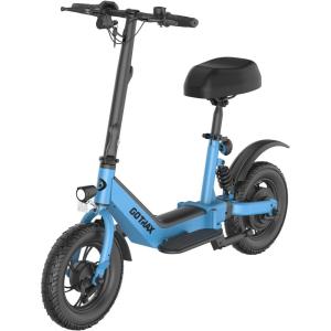 imageGotrax A5 Electric Scooter wSeat for 13 12quot Pneumatic Tire Max 155 Miles ampamp155 Mph Power by 400W Motor Dual Rear Shock Absorber ampampDual Brake Comfortable Wider Seat ampamp Carry Basket ampamp Hook White350W 95Miles Blue