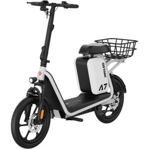 imageGotrax Adult Electric Scooter with Seat Max 1925miles Range 15520mph Power by 350W500W Motor AllTerrain Tire ampamp Wider Deck ampamp Soft Cushioning Seat with Carry Basket16 500W 25Miles White