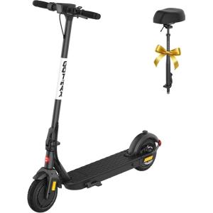 imageGotrax Fusion Seat Electric Scooter for Adults 85quot Solid Tire Max 14 Miles Range 15518 Mph 2 Gear Speed Power by 300W Motor Rear Double Suspension EABSampampDisk Brake Foldable Escooter with SaddleFUSION With Seat