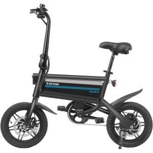 imageGotrax Nano 14quot Electric Bike Max Range 25MilesPedalAssistampampMax Speed 155Mph 350W Folding EBike with Removable Battery Adjustable Seat ampamp Dual Mudguards Commuter Electric Bicycle for Ages 1314 350w Black