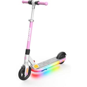 imageGotrax Nebula Electric Scooter for Kid with Music Speaker Colorful Pedal Light and Adjustable Height Power by 150W Motor Up to 94 Mph ampamp 10 Miles Range Foldable E Scooter for Kid Ages 612