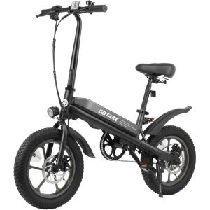imageGotrax S3 Electric Bike 16x30 Fat Tire Electric Bicycle Adults 750W Peak Motor Max Range 25 Miles Up to 20 Mph Removable Battery Adjustable Seat Folding Electric Bike for AdultsTeens 13S3 Black 500w
