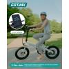 imageGotrax 20quot Folding Electric Bike with 40Miles Pedalassist1 by 48V Battery 20Mph Power by Peak 500W Adult Electric Bicycle with 5 PedalAssist Levelsampamp LCD Display Suitable for Commuting20 40miles R1 White
