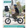 imageGotrax 20quot Folding Electric Bike with 40Miles Pedalassist1 by 48V Battery 20Mph Power by Peak 500W Adult Electric Bicycle with 5 PedalAssist Levelsampamp LCD Display Suitable for Commuting20 40miles R1 Black