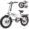 imageGotrax 20quot Folding Electric Bike with 40Miles Pedalassist1 by 48V Battery 20Mph Power by Peak 500W Adult Electric Bicycle with 5 PedalAssist Levelsampamp LCD Display Suitable for Commuting20 40miles R1 White