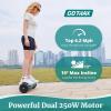 imageGotrax MARS MAX Hoverboard with 65quot Wheels ampamp Music Speaker 6 Miles Range ampamp Top 62mph by Dual 250W Motor Speed ampamp Battery LED Display UL2272 Certified Self Balancing Scooters for KidsBlack250W  936Wh  Black
