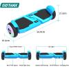 imageGotrax MARS MAX Hoverboard with 65quot Wheels ampamp Music Speaker 6 Miles Range ampamp Top 62mph by Dual 250W Motor Speed ampamp Battery LED Display UL2272 Certified Self Balancing Scooters for KidsBlack200W  6552Wh  Blue