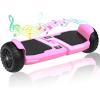 imageGotrax MARS MAX Hoverboard with 65quot Wheels ampamp Music Speaker 6 Miles Range ampamp Top 62mph by Dual 250W Motor Speed ampamp Battery LED Display UL2272 Certified Self Balancing Scooters for KidsBlack250W  936Wh  Pink