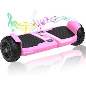 imageGotrax MARS MAX Hoverboard with 65quot Wheels ampamp Music Speaker 6 Miles Range ampamp Top 62mph by Dual 250W Motor Speed ampamp Battery LED Display UL2272 Certified Self Balancing Scooters for KidsBlack250W  936Wh  Pink