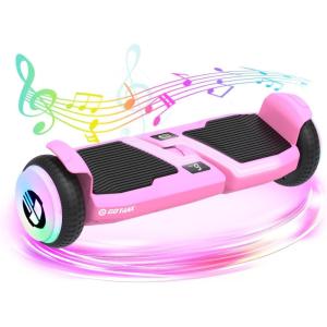 imageGotrax MARS MAX Hoverboard with 65quot Wheels ampamp Music Speaker 6 Miles Range ampamp Top 62mph by Dual 250W Motor Speed ampamp Battery LED Display UL2272 Certified Self Balancing Scooters for KidsBlack200W  6552Wh  Pink
