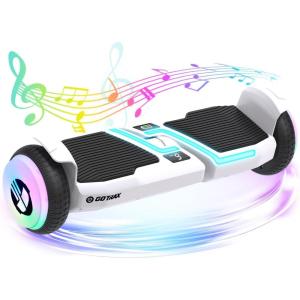 imageGotrax MARS MAX Hoverboard with 65quot Wheels ampamp Music Speaker 6 Miles Range ampamp Top 62mph by Dual 250W Motor Speed ampamp Battery LED Display UL2272 Certified Self Balancing Scooters for KidsBlack200W  6552Wh  White