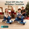 imageGotrax WG1 Electric Wiggle Car for Kids 12V Big Battery up to 120Min Playtime Music Speaker ampampRear Flash Wheels Battery Display ampamp Easy Assembly wPedal Throttle Crazy Cart Gift for Ages 3 132LbsBlue
