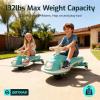 imageGotrax WG1 Electric Wiggle Car for Kids 12V Big Battery up to 120Min Playtime Music Speaker ampampRear Flash Wheels Battery Display ampamp Easy Assembly wPedal Throttle Crazy Cart Gift for Ages 3 132LbsTeal