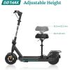 imageGotrax Electric Scooter Seat  Exclusive for Adult Scooter Models Eclipse ampamp Eclipse Ultra Adjustable Comfort with Shockproof Design Black Saddle 105
